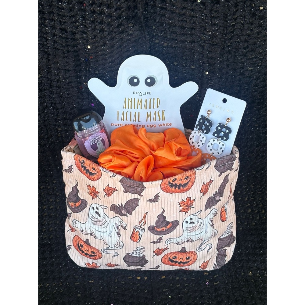 Halloween Ghost and Pumpkin pouch Accessory Set